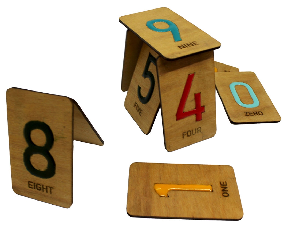C3 Numbers Learning Wooden Playing Cards for Kids 