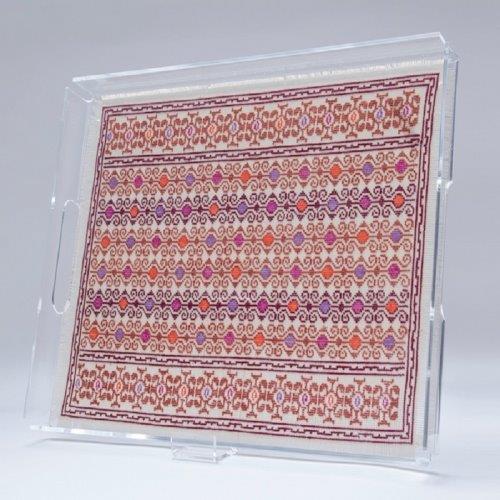 Grace Plexi Tray w/ Embroidered Insert