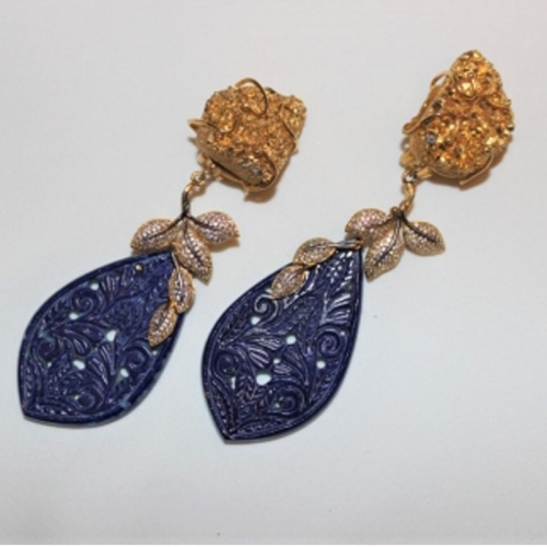 Glistening in Gold Handmade Gold-Plated Earrings
