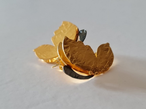   Mini Butterflies Handmade Gold-Plated Earrings