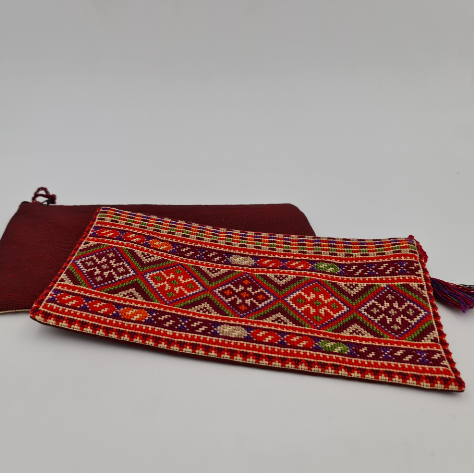 Red Cosmetic Handmade Pouch 