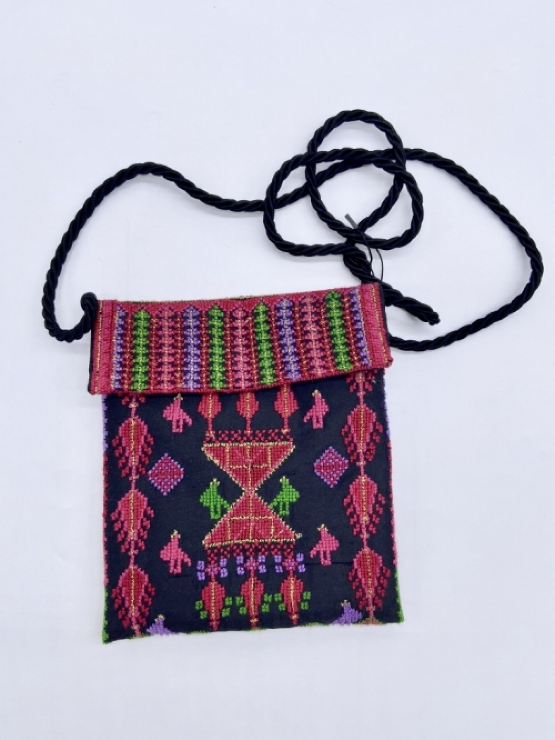 Silk BirdBag drawstring Embroidered bag