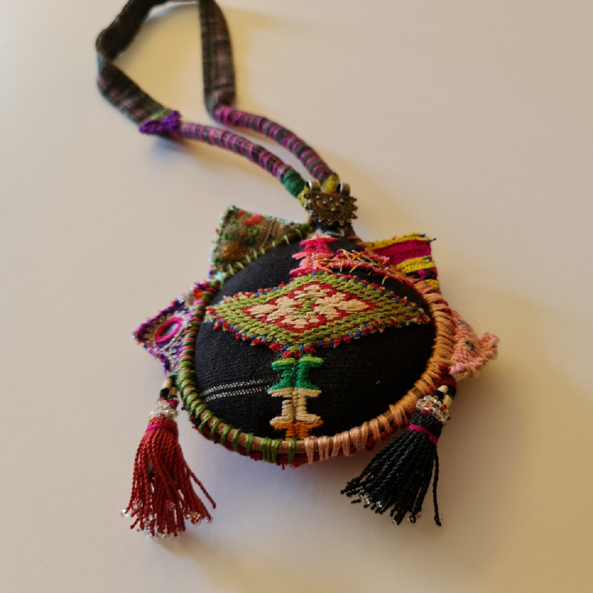 Antigua Hand made original Tribal Art Necklace