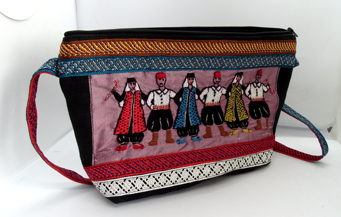 Dabke linen hand embroidered Shoulder Bag
