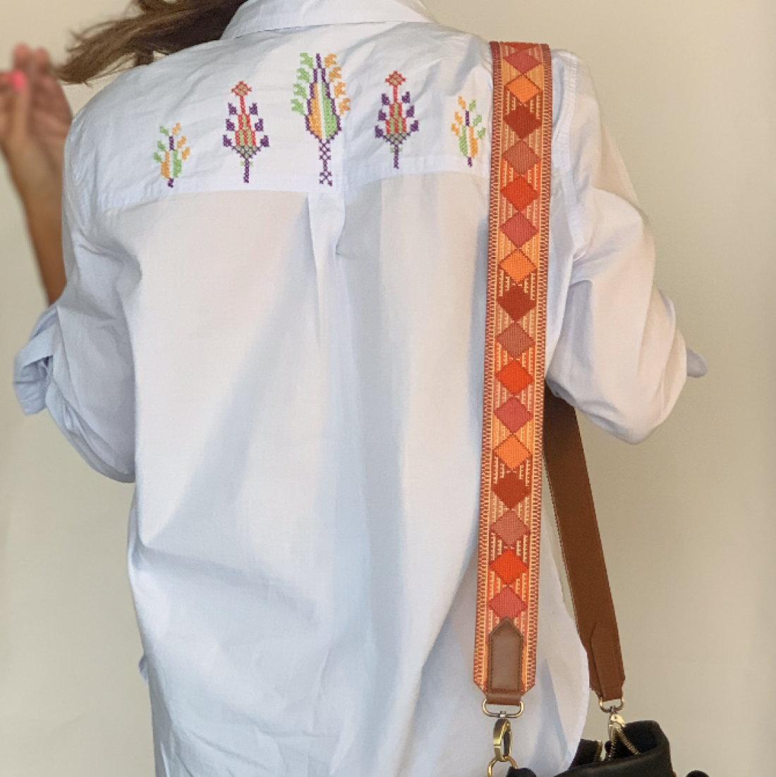 Havane Hand embroidered Bag Strap 