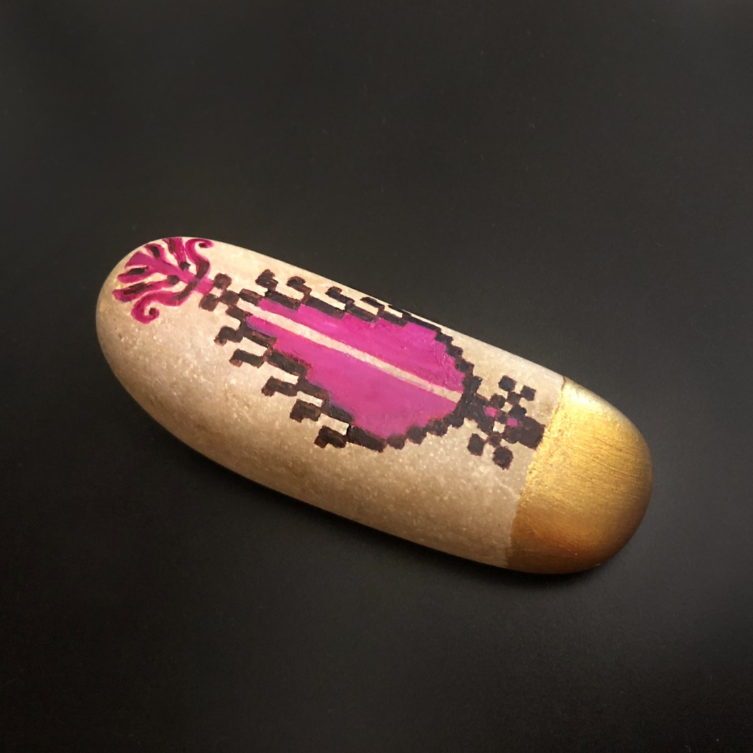 Pink Mexican Pebble Art