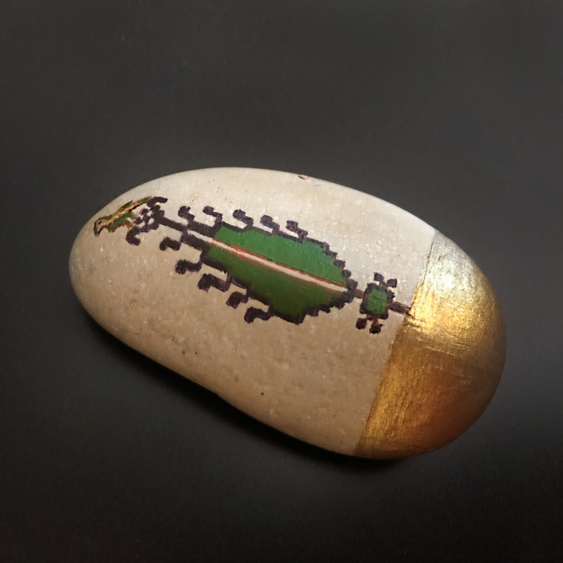 Green Mexican Pebble Art