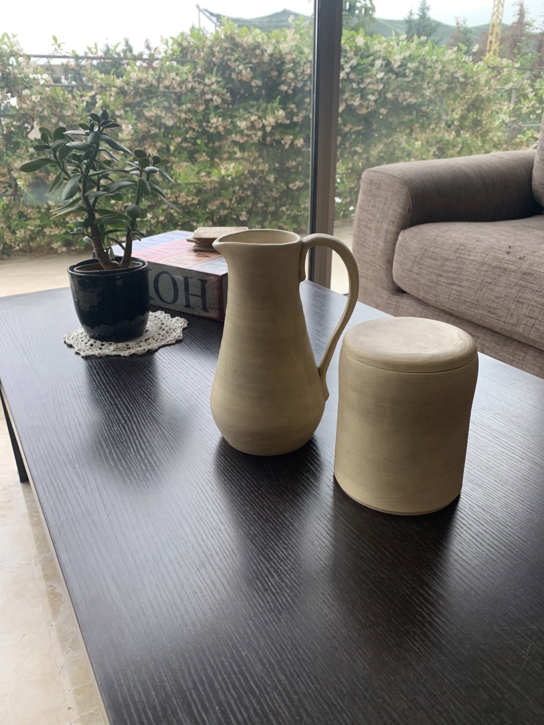 Set of Ceramic Handmade Earthen Jug And Jar 