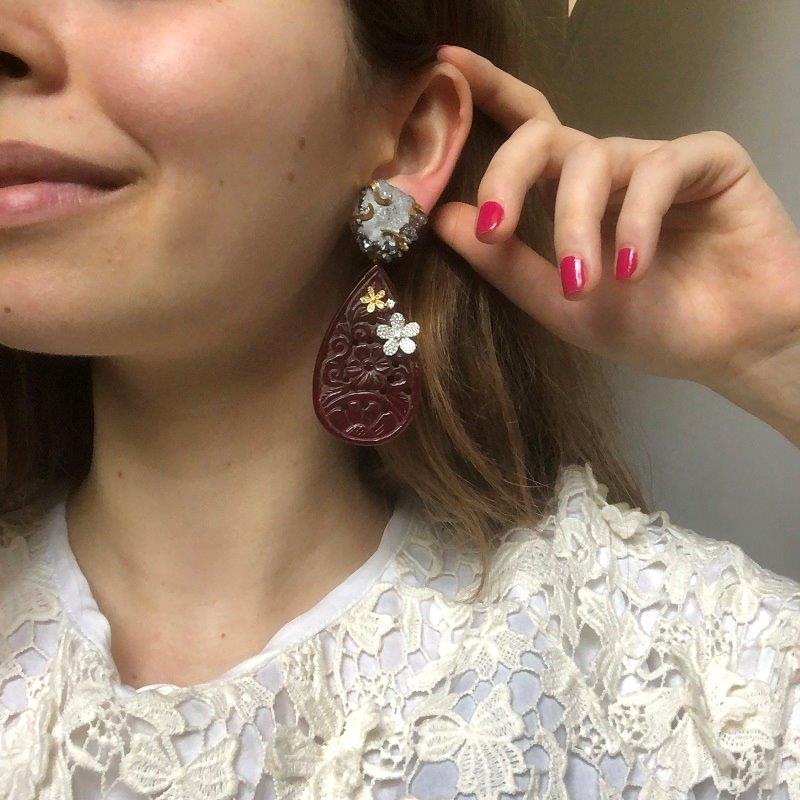 Oriental Nights Handmade Gold-Plated Earrings