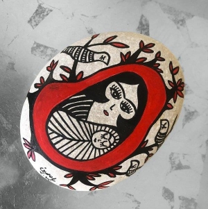 Arab Mothers Pebble Art 2