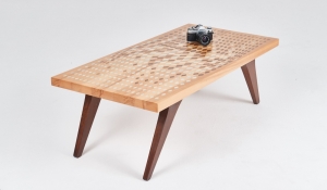 Wave rosewood and mother of pearl table
